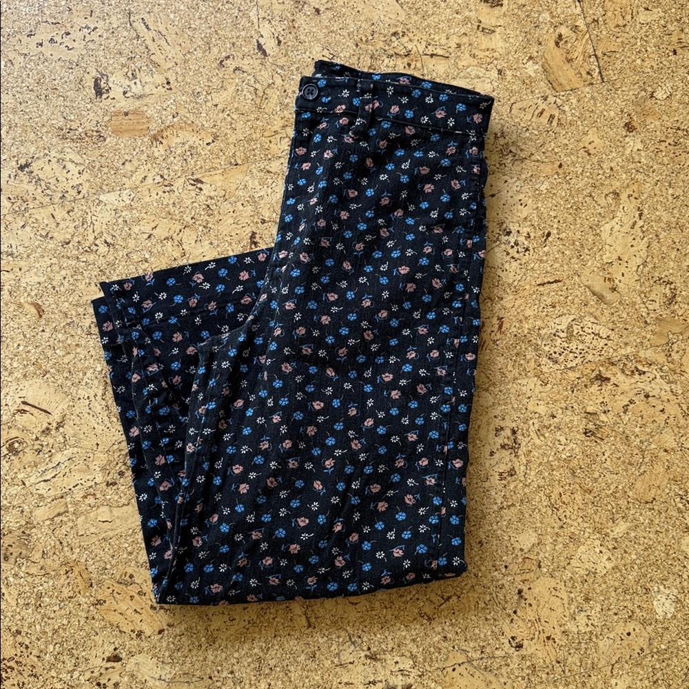 Madewell Black Floral Pants